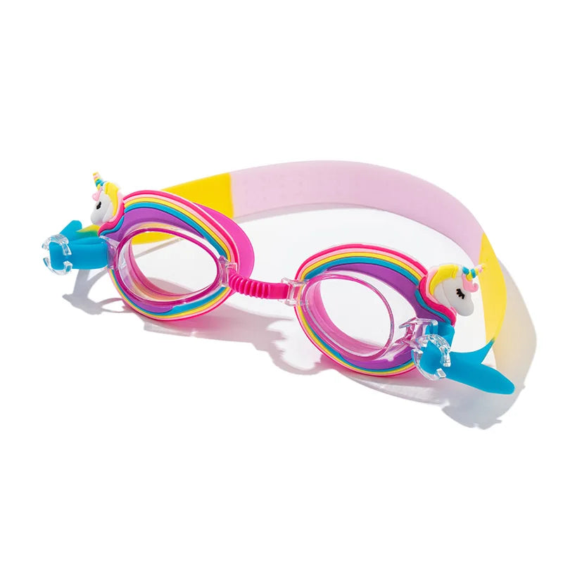 Kids Cartoon Swimming Goggles UK | Waterproof Anti-Fog Adjustable Diving Glasses