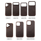 Luxury Full Grain Leather Magsafe Case for iPhone 17 16 15 Pro Max