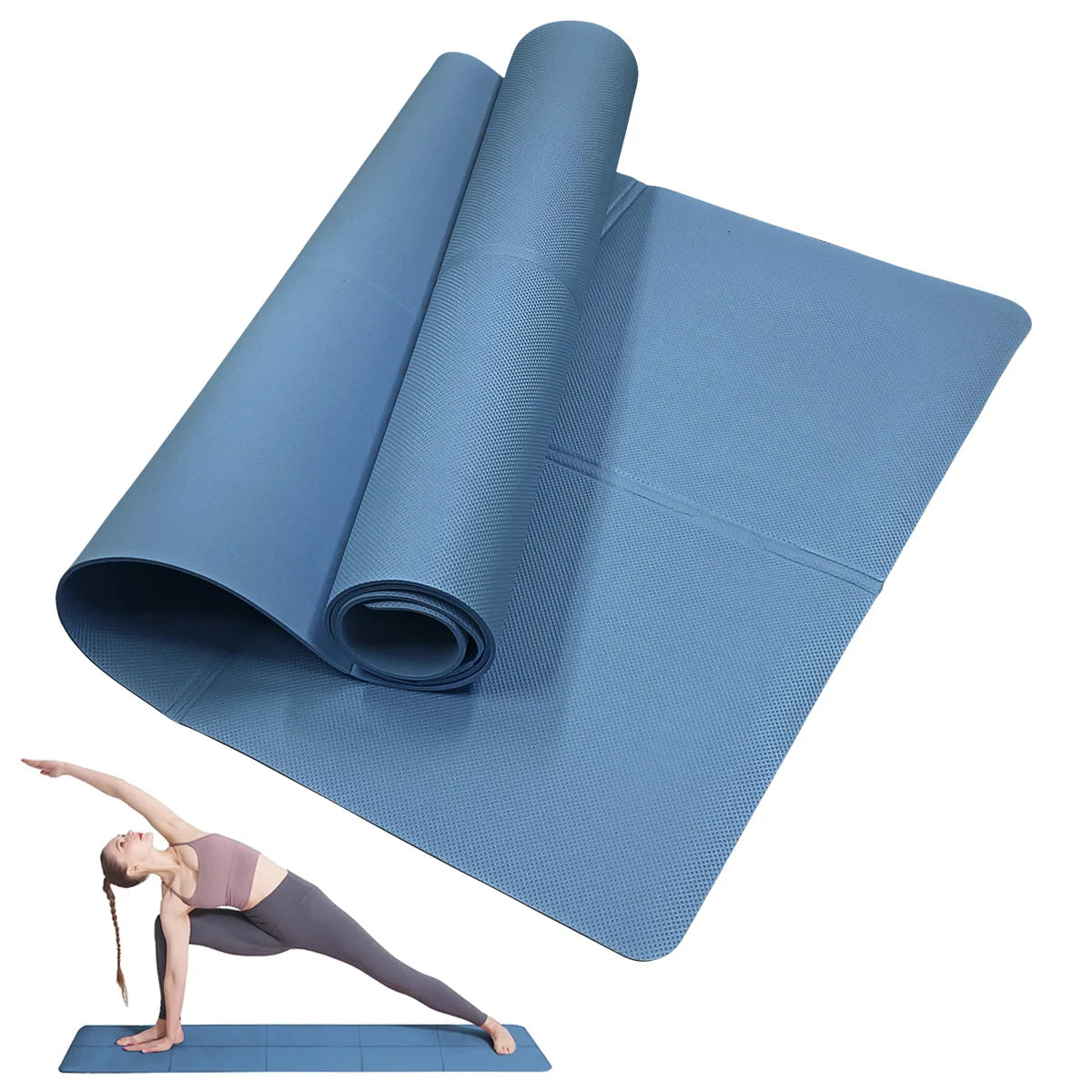 4MM EVA Yoga Mat Anti-Slip Fitness Mat for Pilates Gymnastics Exercise