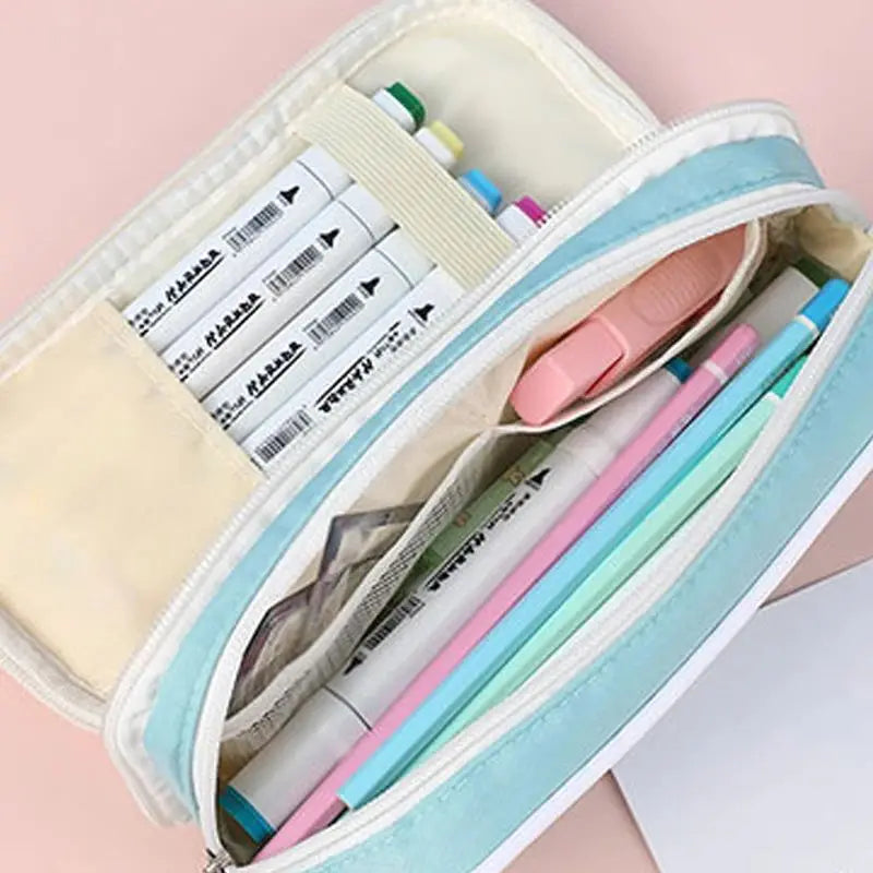 Multi-Layer Pencil Case Large Capacity Macaron Stationery Box