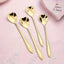 4PCS Heart Shape Stainless Steel Coffee Spoon Set for Drinks