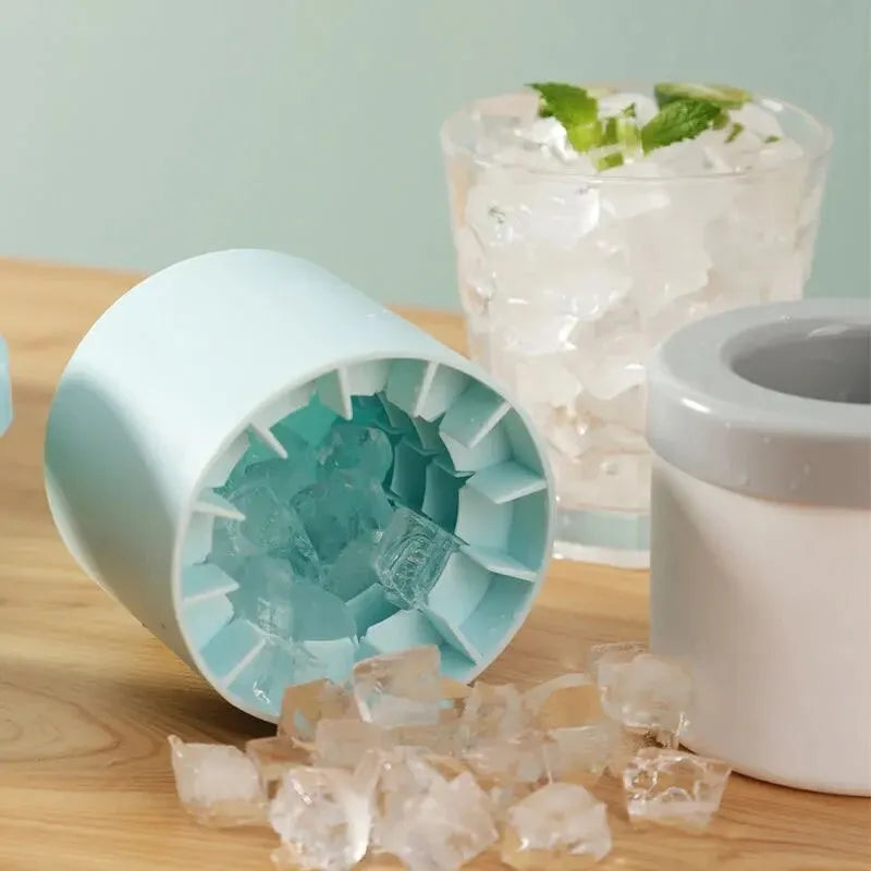 Silicone Round Ice Cube Mold DIY Ice Maker Tray for Drinks & Bar Use