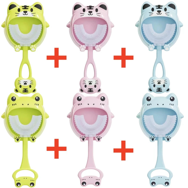 360° U Shape Baby Toothbrush Soft Silicone Kids Teeth Brush