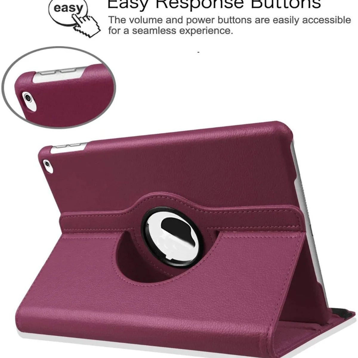 Rotating Leather Stand Case for iPad Air Pro Mini 10.2 10.9 12.9 Cover
