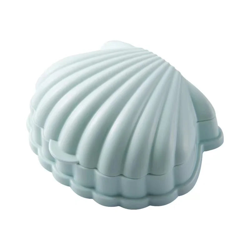 Seashell Soap Box – Double Layer Drain Soap Holder for Bathroom & Travel