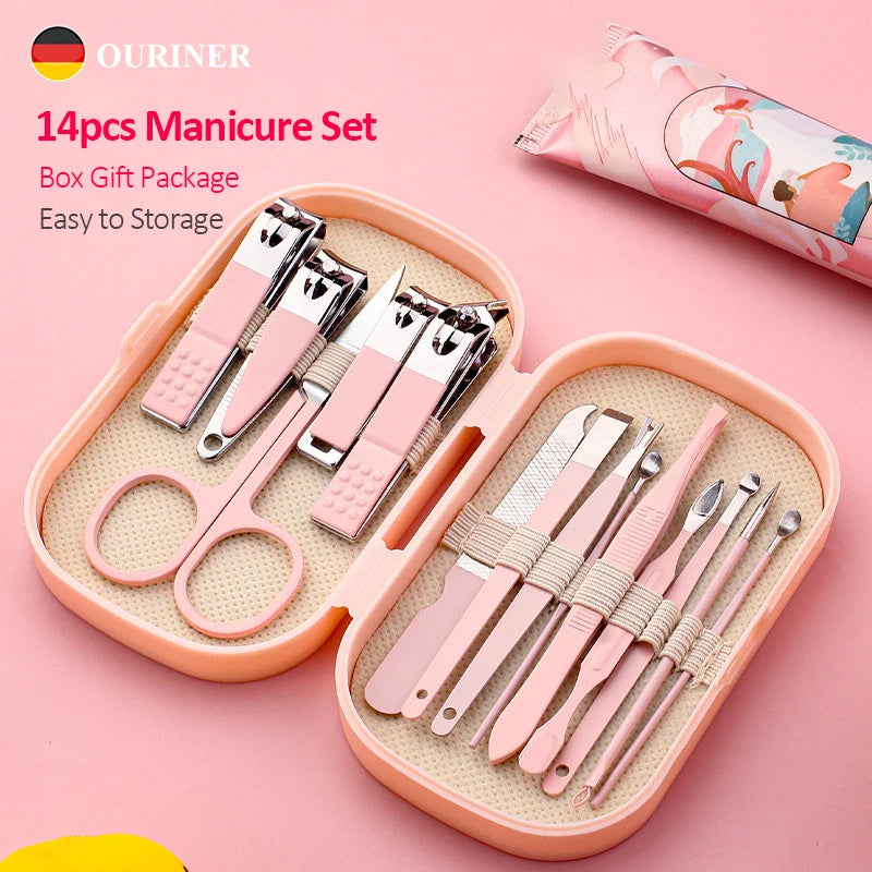 14PCS Manicure Pedicure Kit Nail Care Set