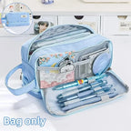 Large Capacity Pencil Case Macaron Color School Pen Bag