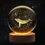 3D Moon Whale Crystal Ball Night Light LED Décor Lamp