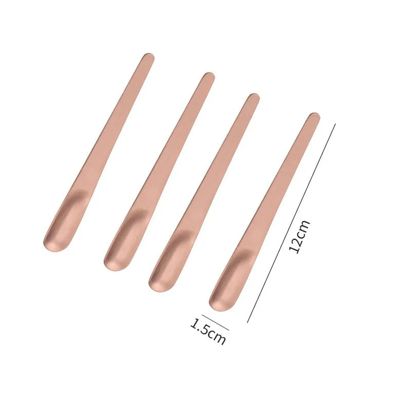 Flat Stainless Steel Coffee Spoon Set Tea Stirrer Dessert Spoons