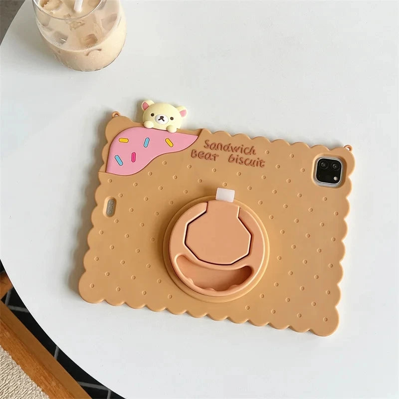 Kids Rilakkuma iPad Case A16 Air 4 5 6 Pro 11 Mini 3 4 5 6 Cover