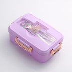 Cute Dinosaur Kids Lunch Box 3 Grid Bento Container for Students