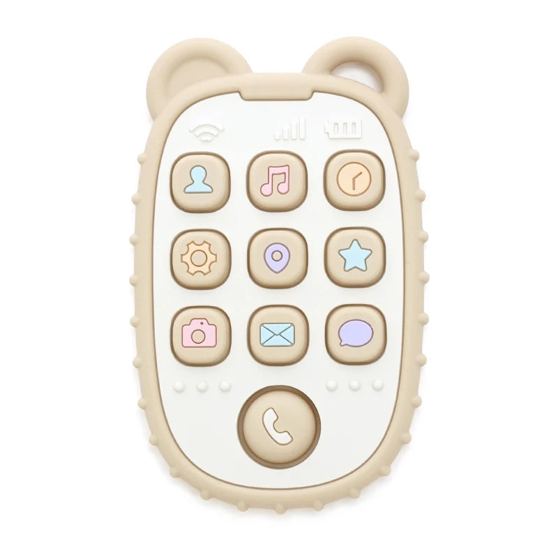 Baby Phone Teether Silicone Sensory Toy for Infants
