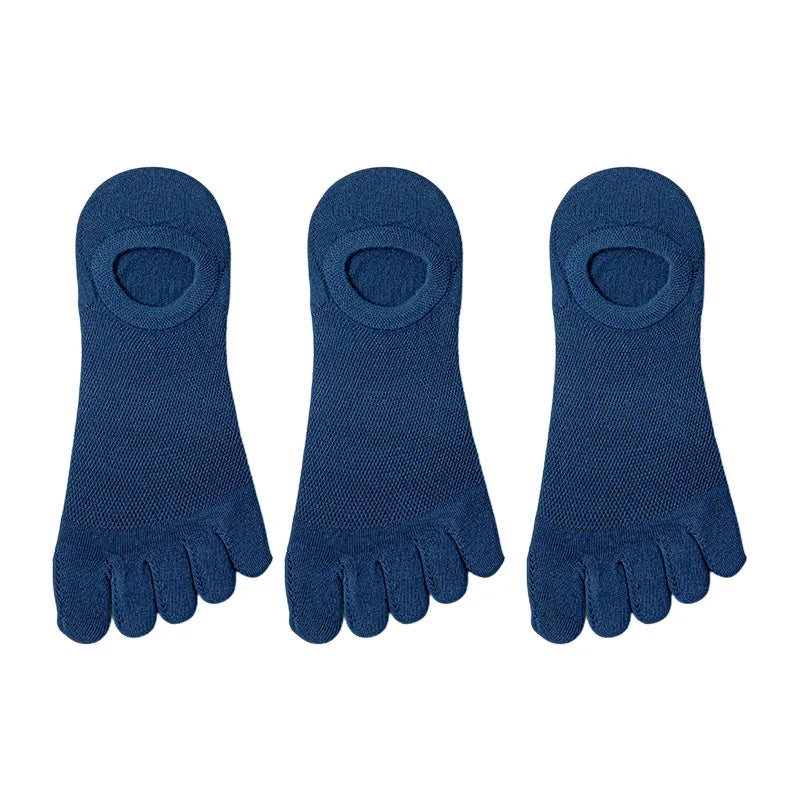 Men’s Toe Socks Breathable Anti Sweat Casual Finger Socks 3 Pairs