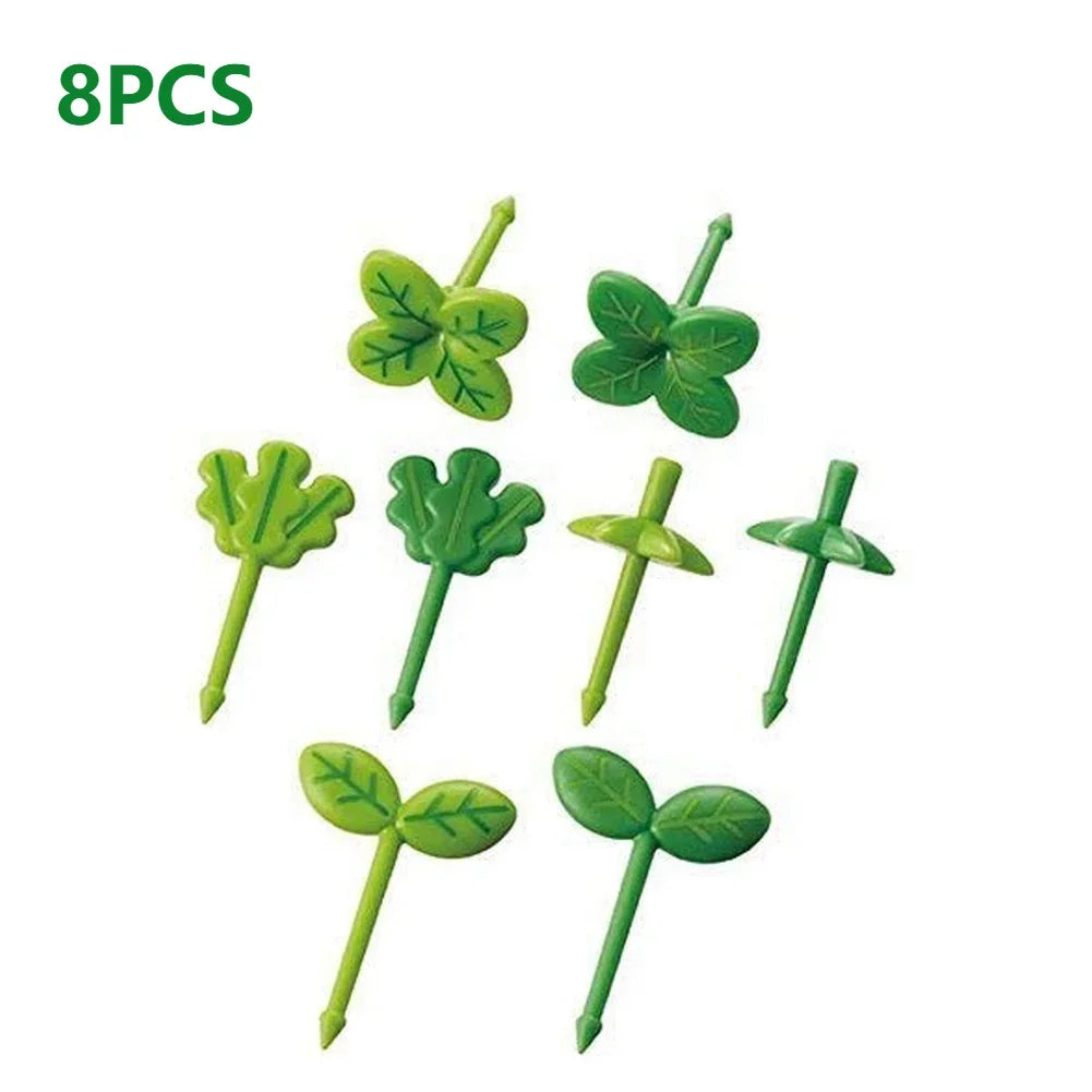 8PCS Bento Box Food Picks Cute Reusable Fruit Fork Decoration Picks