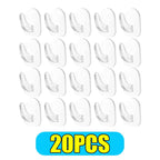 Mini Clear Adhesive Wall Hooks Transparent Sticky Storage Hooks