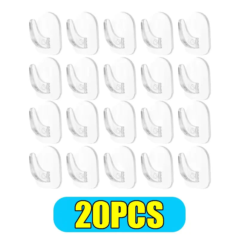 Mini Clear Adhesive Wall Hooks Transparent Sticky Storage Hooks