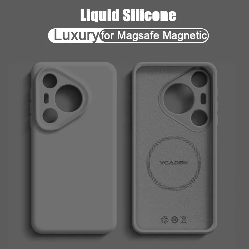 Luxury MagSafe Liquid Silicone Case for Huawei Pura 80 Pro & 80 Ultra