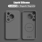Luxury MagSafe Liquid Silicone Case for Huawei Pura 80 Pro & 80 Ultra