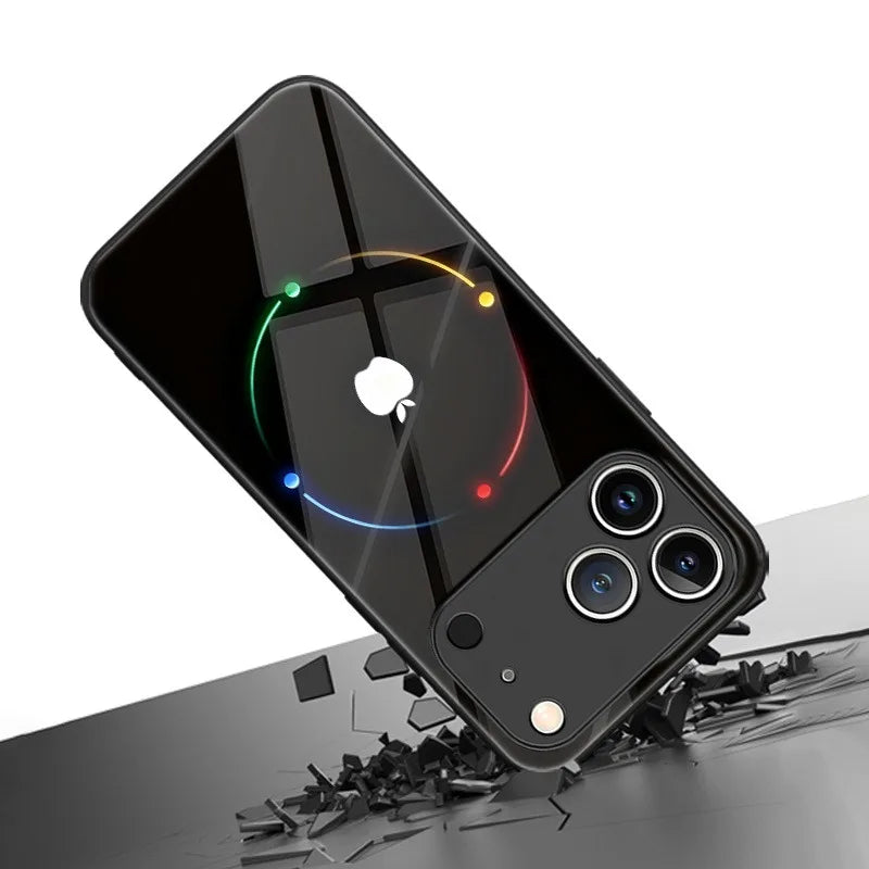 Colorful Tempered Glass iPhone Case | Stylish Protective Cover