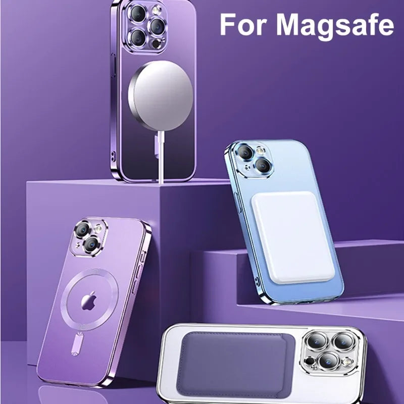 Luxury MagSafe Magnetic Case for iPhone 17 16 15 14 13 12 11 Pro Max