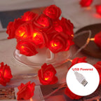 Rose Flower LED Fairy Lights USB String Decoration