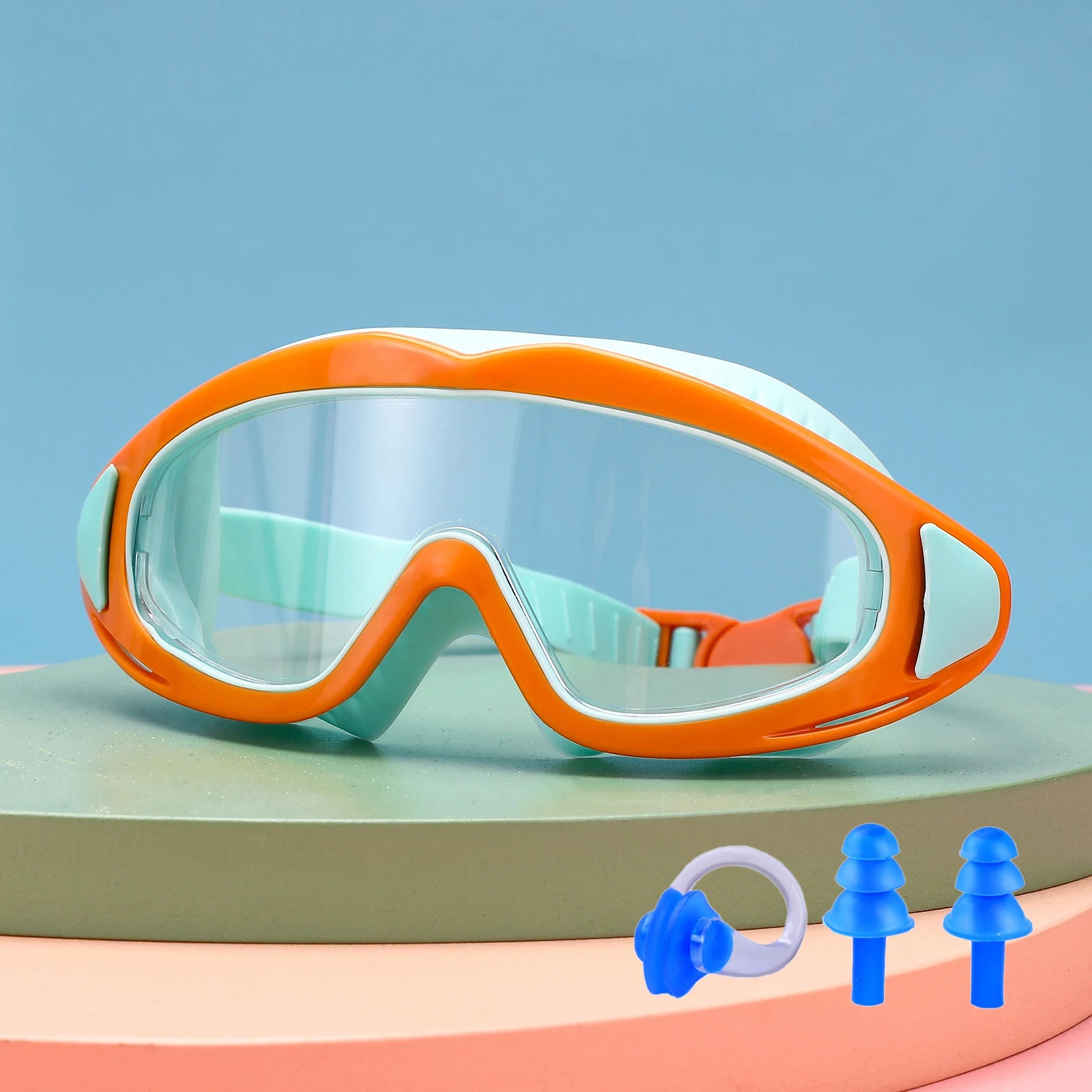 Kids Swimming Goggles Anti-Fog UV Protection Wide View