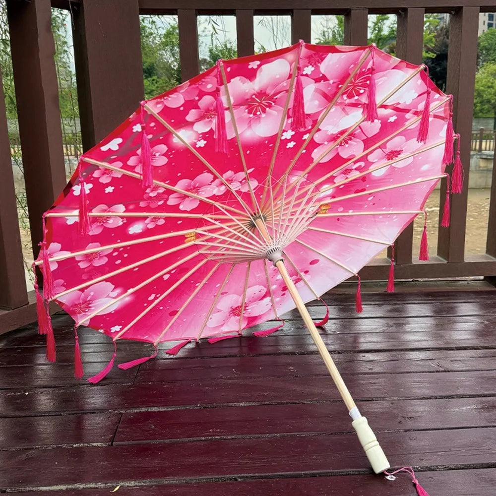 Buy 70cm Chinese Silk Tassel Umbrella