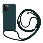 Crossbody Strap Silicone Case for iPhone 11 12 13 14 15 16 Pro Max