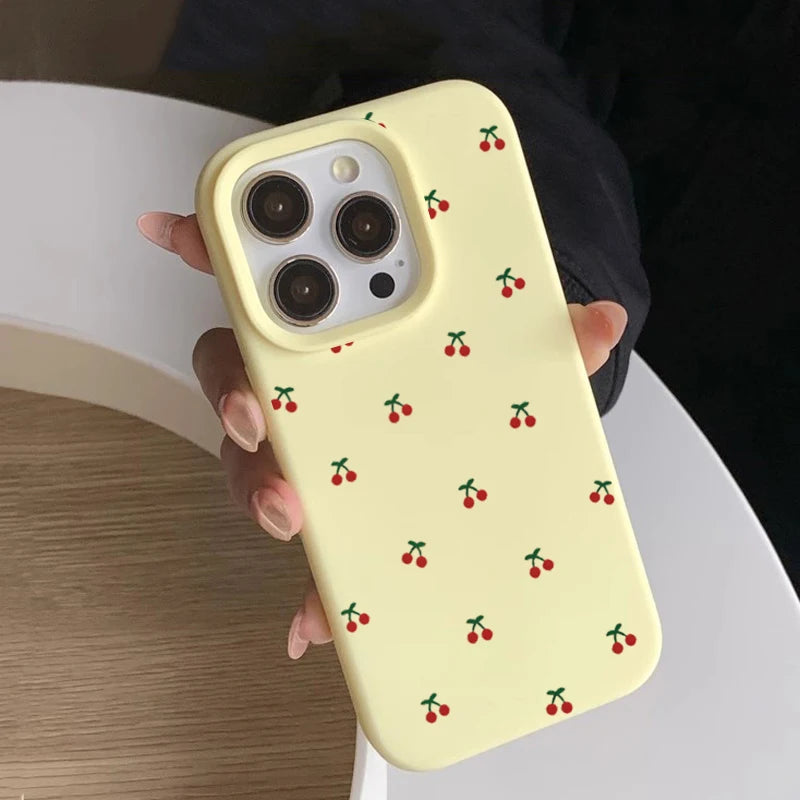 Cute Cherry Cartoon Case for iPhone 11 12 13 14 15 16 17 Pro Max