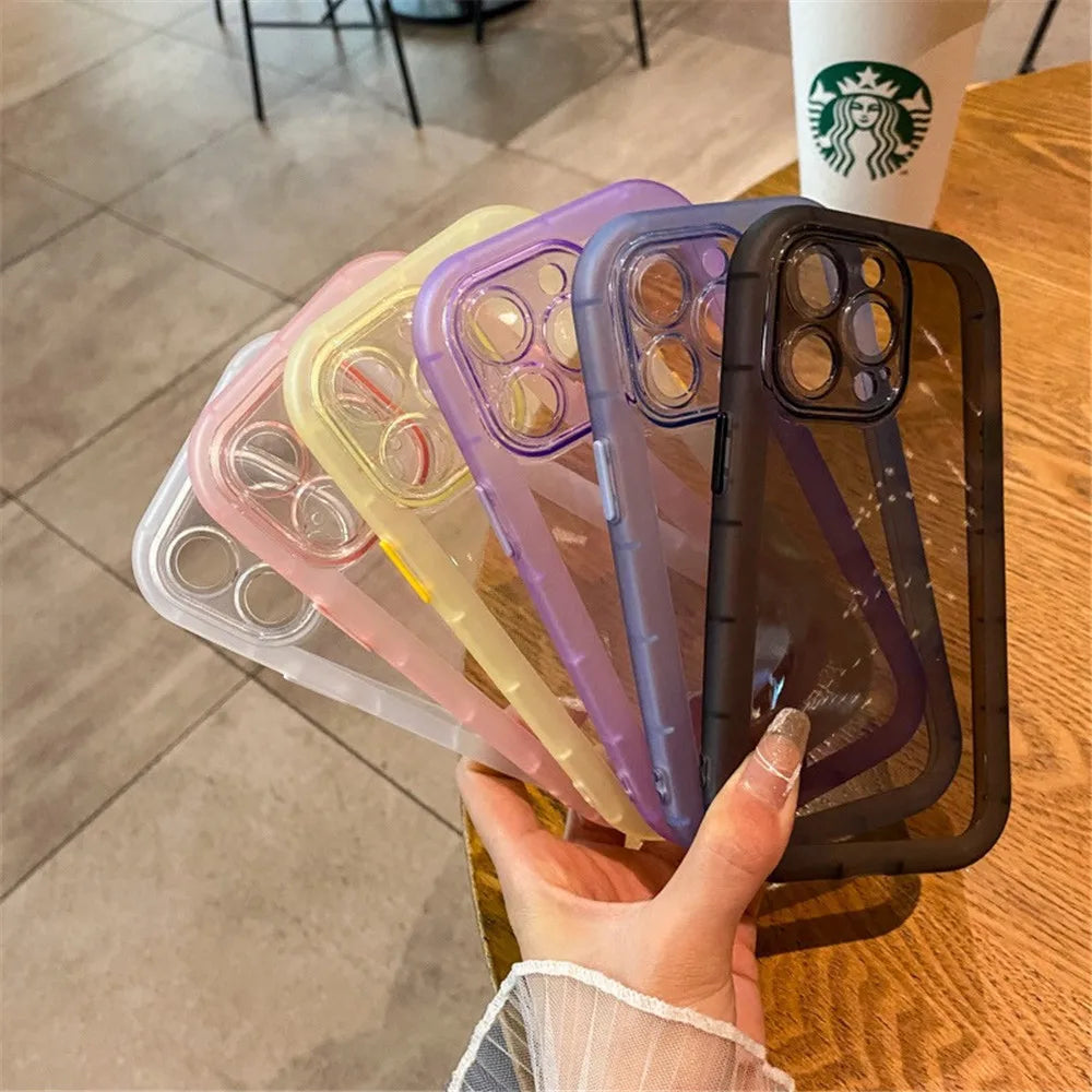 Clear Shockproof Bumper Silicone Case for iPhone 16 15 14 13 Pro Max