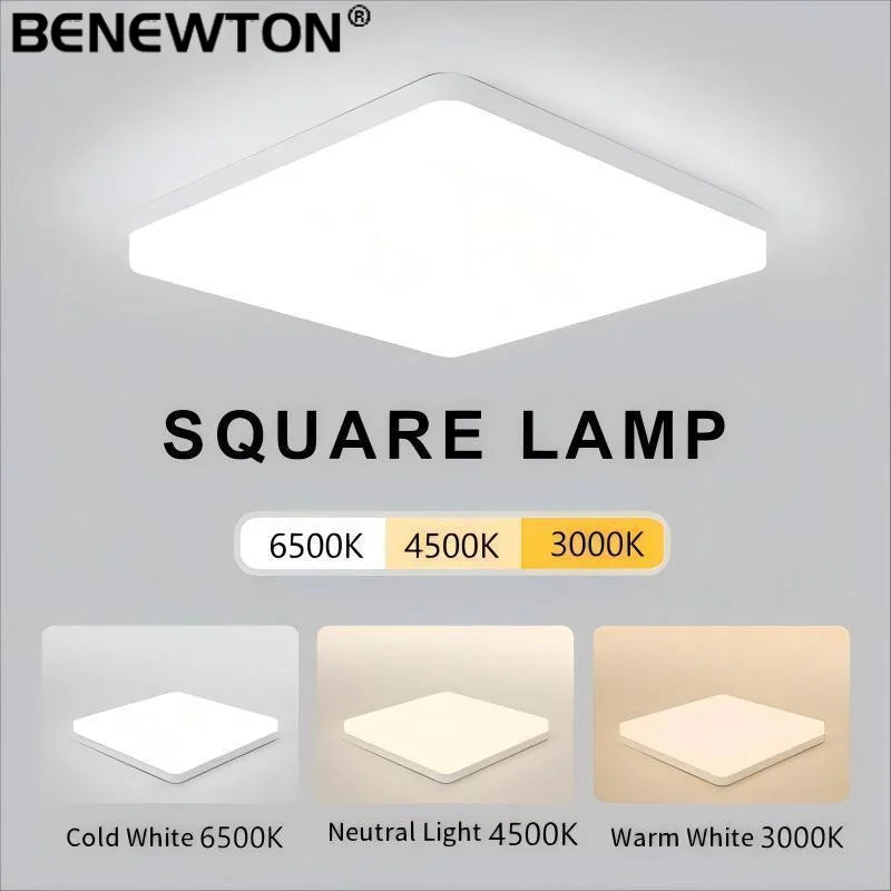 Square LED Ceiling Light for Bedroom, Kitchen & Bathroom Secondary image