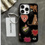Luminous Graffiti Love Case for iPhone 16 15 14 13 12 11 Pro Max