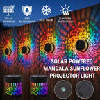 Solar Flower Fence Light Waterproof Metal Garden Wall Lantern