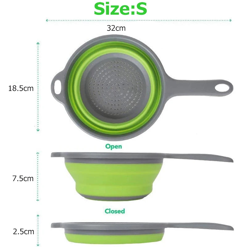 Collapsible Silicone Colander Folding Strainer Secondary image