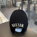 Boston Baby Beanie Hat Warm Knitted Winter Cap for Kids