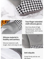 Silicone Insulated Gloves Heat Resistant Anti-Slip Kitchen Oven Mitts