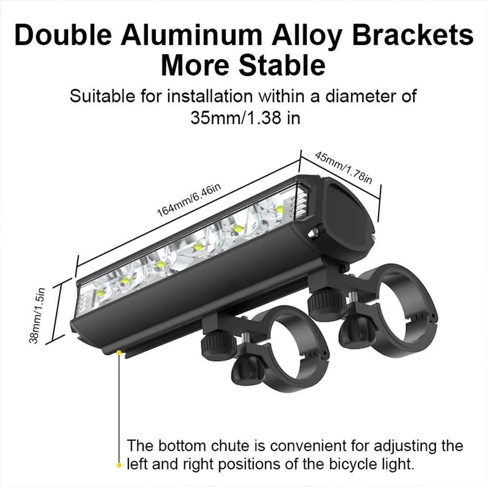 5 LED Rechargeable MTB Bike Light 10000mAh Headlight