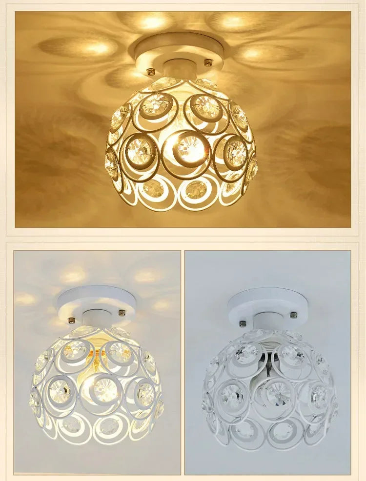 Crystal Restaurant Chandelier Single Head Ceiling Lamp