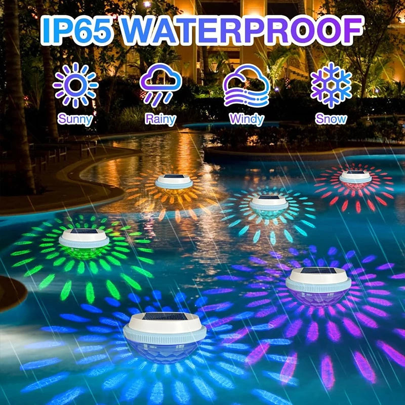 Solar Floating Pool Light 7 Color Waterproof LED Lamp