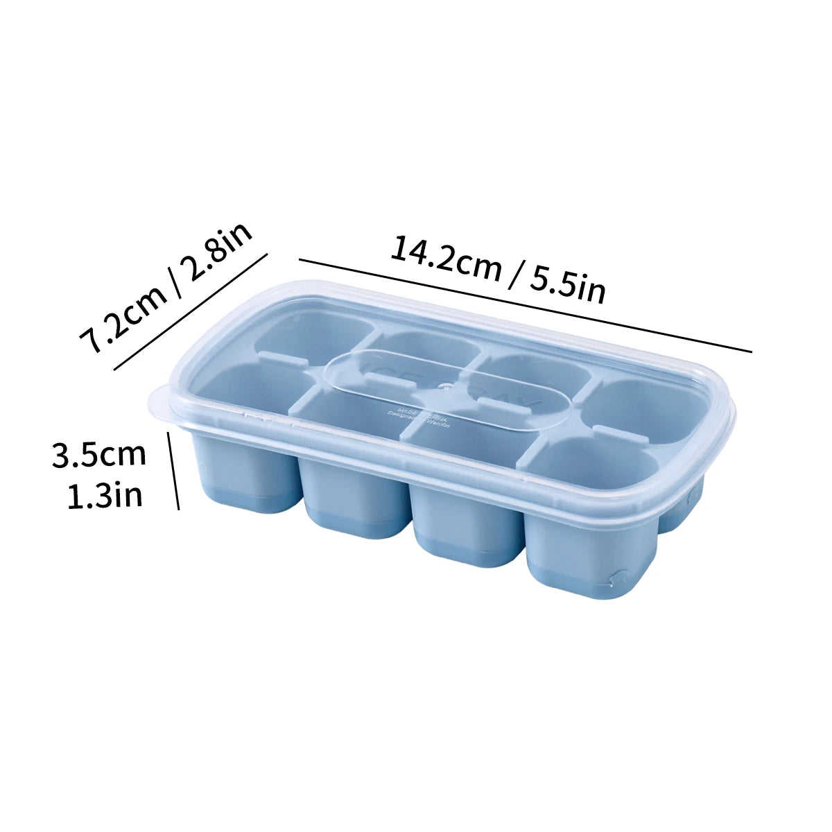 Mini Silicone Ice Cube Tray UK 8 Grid Ice Mold With Lid| Whisky Ice Maker