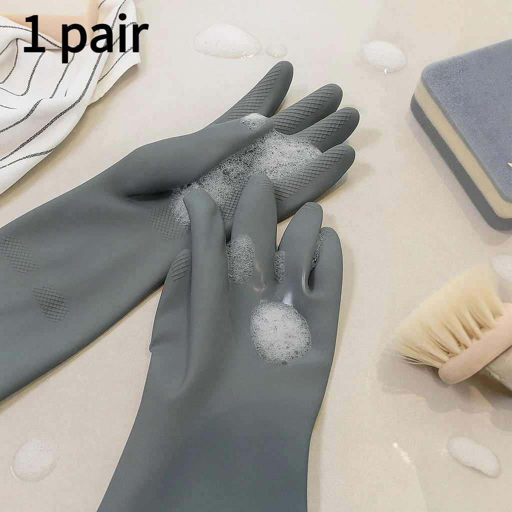 Thick Latex Kitchen Gloves Waterproof Cleaning Gloves