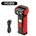 Mini Rotating COB Flashlight Magnetic Portable Work Light