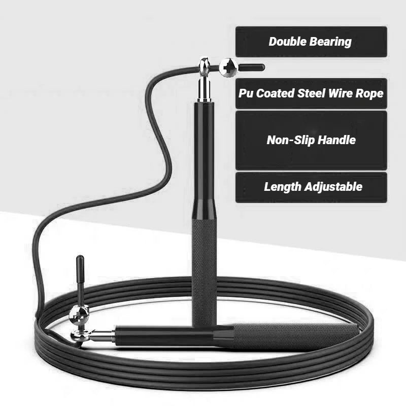 Aluminium Handle Speed Jump Rope Ball Bearing Wire Skipping Fitness