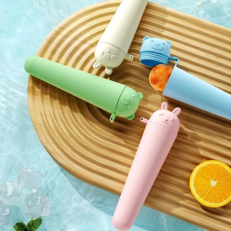 Silicone Popsicle Molds with Lids – BPA Free DIY Ice Pop Maker for Kids