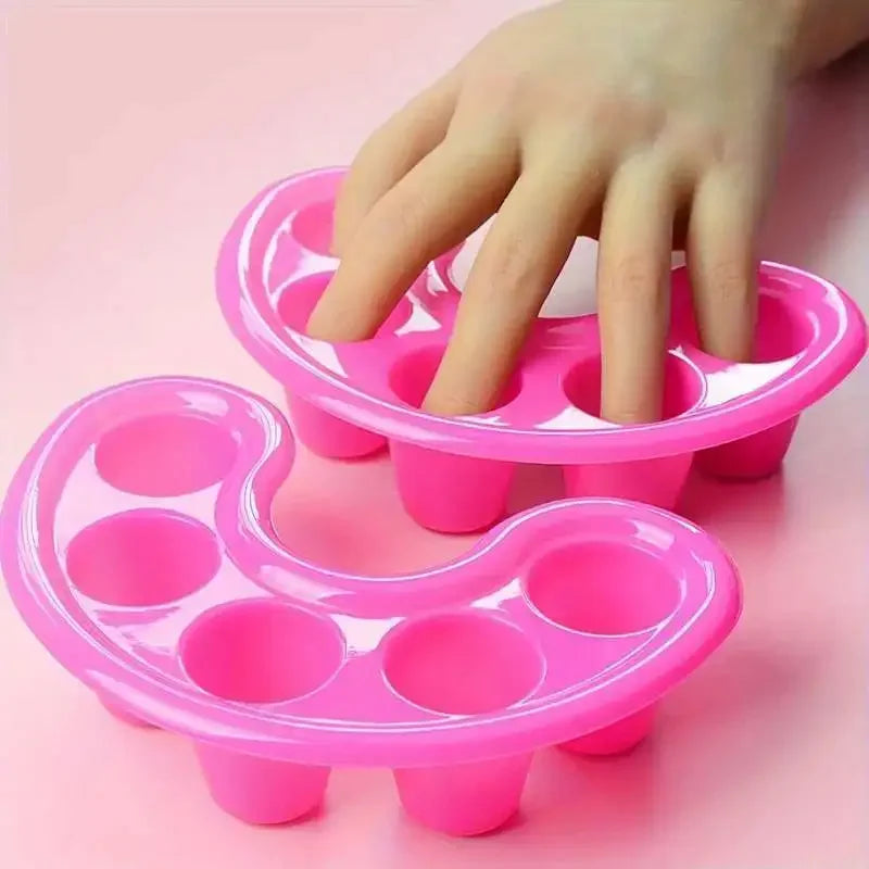 Nail Art Soak Bowl Polish Remover Tray Manicure Tool UK