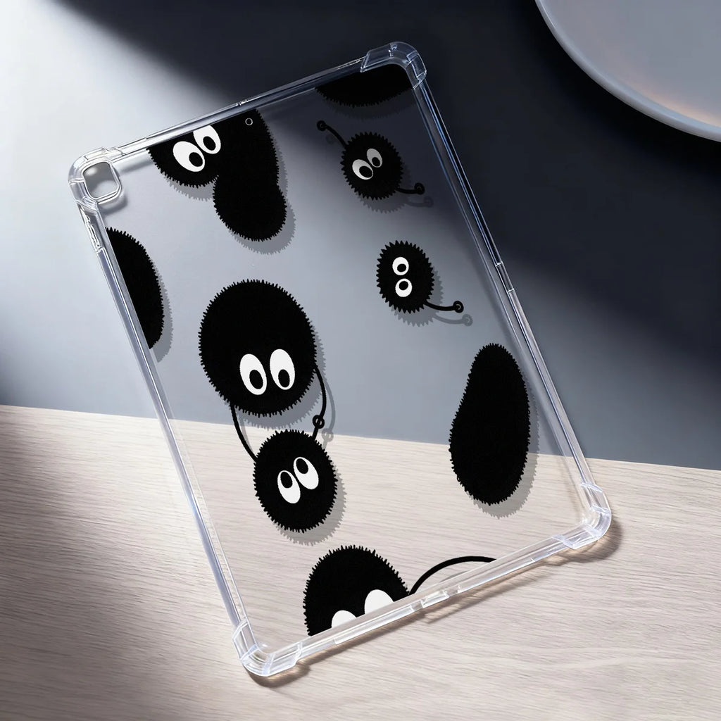 Clear Cow Print iPad Case A16 10th 11 Air 13 Pro 12.9 Mini 4 5 6