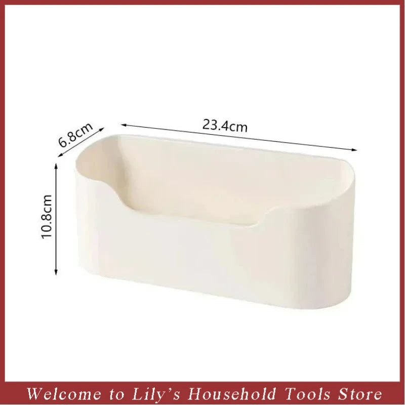 Wall-Mounted Adhesive Storage Rack Under Sink Cabinet Organizer
