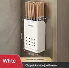 Wall Mounted Cutlery Holder Utensil Drain Rack