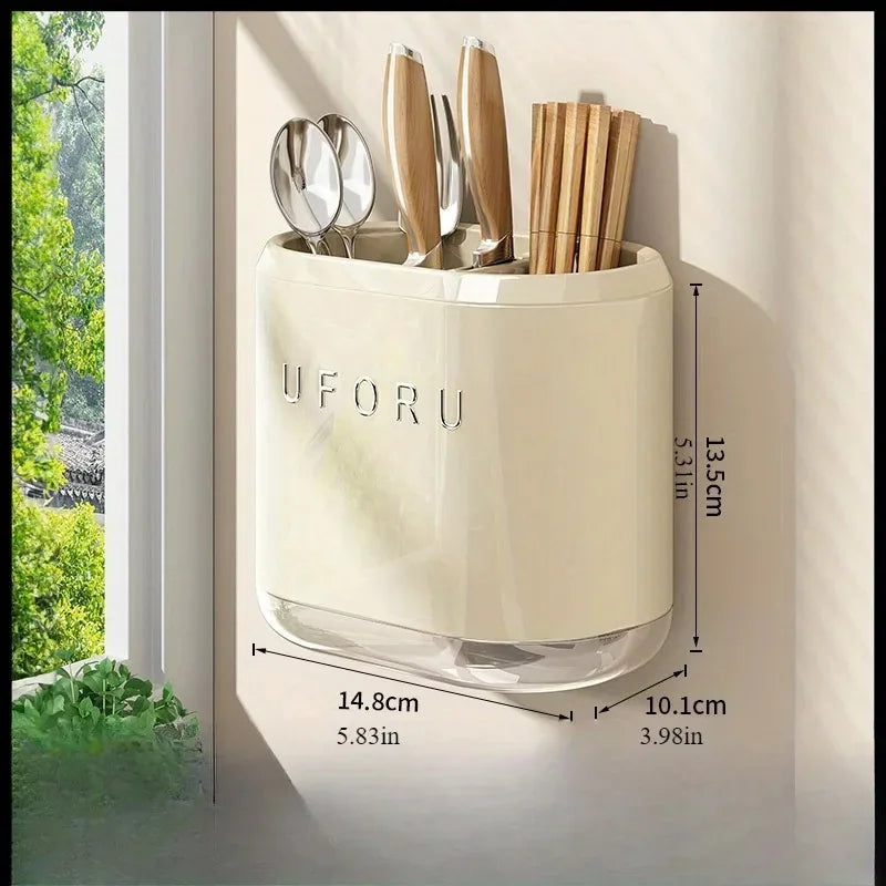 Wall Mounted Cutlery Holder Kitchen Drainer