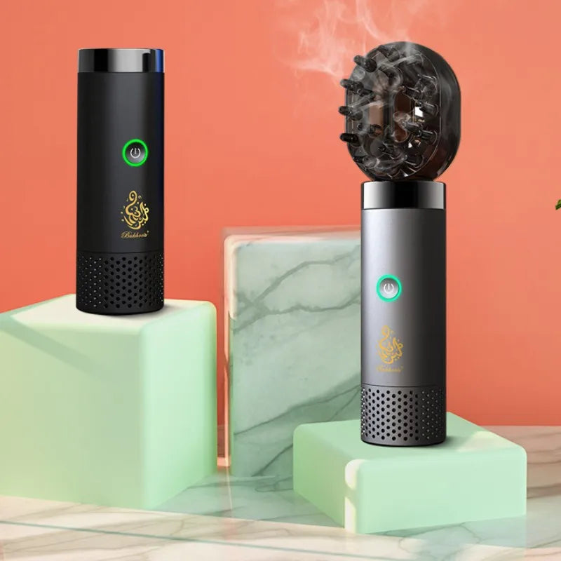 Bakhoor Hair Comb | Portable 2-in-1 Electric Incense Burner Secondary image